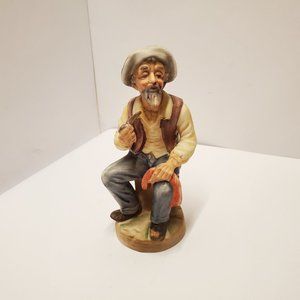 Napcoware Old man with pipe ceramic figurine